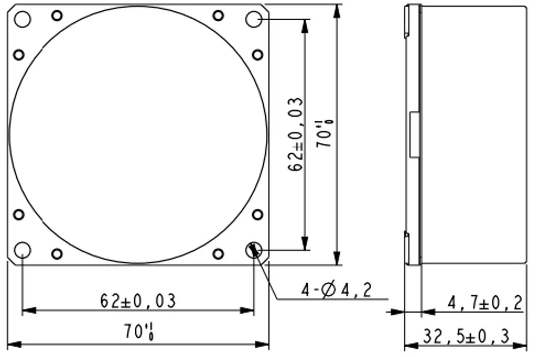 ขนาดเล็ก วงจรไฟเบอร์ออปติก วงจรปิด ความมั่นคง 0.2 ~ 0.8 ° / 0